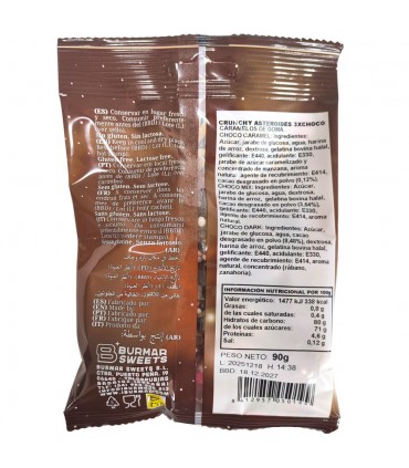CRUNCHY BURMAN ASTEROIDS CHOCO CARAMELLA GOMMOSA AL GUSTO CIOCCOLATO BUSTA DA 90GR