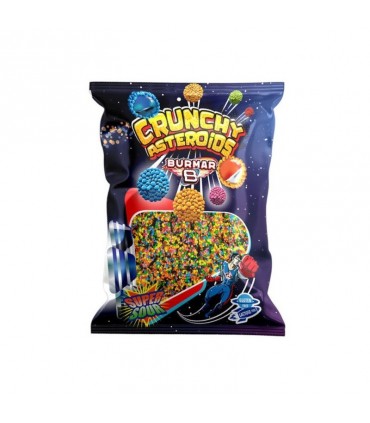 CRUNCHY BURMAN ASTEROIDS SUPER SOUR CARAMELLA GOMMOSA AL GUSTO MELA  BUSTA DA 90GR