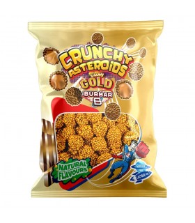 CRUNCHY BURMAN ASTEROIDS GLOW GOLD CARAMELLA GOMMOSA AL GUSTO FRUTTA MIX  BUSTA DA 90GR