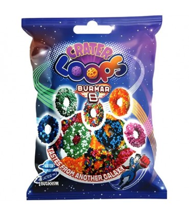 CRUNCHY BURMAN CRATER LOOPS CARAMELLA GOMMOSA AL GUSTO DI note dolci e grani super acidi BUSTA DA 90GR