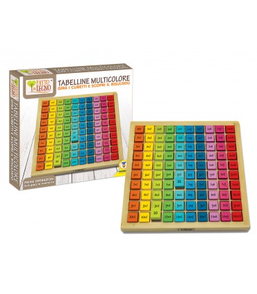 FATTO DI LEGNO - IMPARA LE TABELLINE MULTICOLORE GIRA I CUBETTI E SCOPRI IL RISULTATO TEOREMA GIOCHI