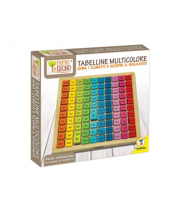 FATTO DI LEGNO - IMPARA LE TABELLINE MULTICOLORE GIRA I CUBETTI E SCOPRI IL RISULTATO TEOREMA GIOCHI