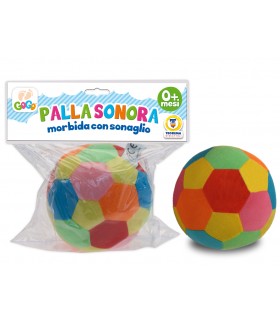 PALLA SONORA MORBIDA CON SONAGLIO 13 CM TEOREMA GIOCHI
