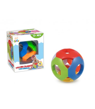 PALLINA COLORATA CON SONAGLIO DIAM. 11 CM  TEOREMA GIOCHI