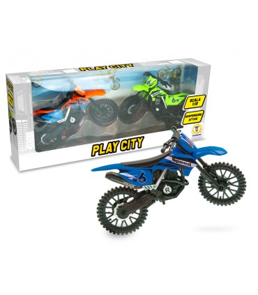 PLAY CITY SFIDA 2 MOTOCROSS SCALA 1:12 TEOREMA GIOCHI