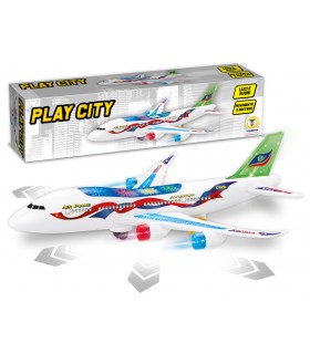 PLAY CITY AEROPLANO GRANDE CON LUCI  SUONI  E MOVIMENTO TEOREMA GIOCHI