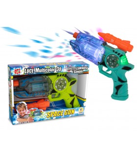 PISTOLA SPAZIALE LUCI MULTICOLOR 3D E SUONI 2 COL. ASS TEOREMA GIOCHI