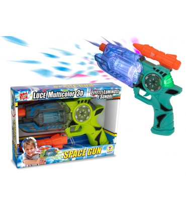 PISTOLA SPAZIALE LUCI MULTICOLOR 3D E SUONI 2 COL. ASS TEOREMA GIOCHI