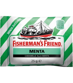 FISHERMAN'S VERDE MENTA SENZA ZUCCHERO BUSTINA DA 25GR CONF. DA 24 PZ.