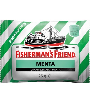 FISHERMAN'S VERDE MENTA SENZA ZUCCHERO BUSTINA DA 25GR CONF. DA 24 PZ.