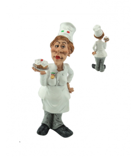 Caricature Mestieri IChef Donna H.16 cm