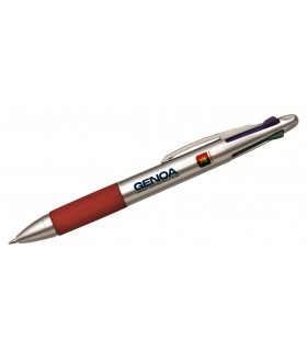 PENNA A SFERA MULTICOLOR 4 FUNZIONI BUSTO GRIGIO ROSSO GENOA F.C. 1 PZ