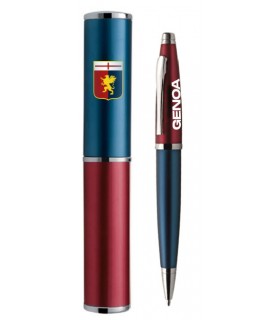 PENNA A SCATTO  CON ASTUCCIO IN METALLO BUSTO BLU E ROSSO GENOA F.C. MOD.ALEXIA 1 PZ