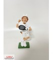 Caricatura Mestieri IN RESINA "CAMPIONE TENNIS DIVISA UFFICIALE BIANCA " H.15 cm