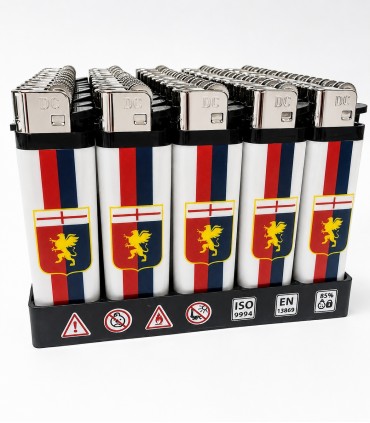 ACCENDINO A PIETRINA MOD. FLAMMY GENOA F.C. COLORE BIANCO CONF.50 PZ.