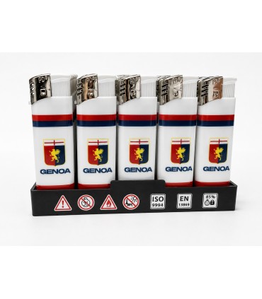 ACCENDINO ELETTRONICO MOD. FUEGO GENOA F.C. COLORE BIANCO CONF.50 PZ.