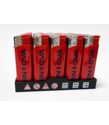 ACCENDINO ELETTRONICO MOD. FUEGO GENOA F.C. COLORE ROSSO CONF.50 PZ.