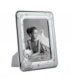 PORTAFOTO BIMBI COLORE ROSA METALLO ARGENTATO  13X18 MADE IN ITALY RETRO E PIEDINO IN LEGNO SCATOLA E GARANZIA KBT80B