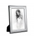 PORTAFOTO METALLO ARGENTATO LUCIDO 15X20 MADE IN ITALY RETRO E PIEDINO IN LEGNO SCATOLA E GARANZIA KST45-3