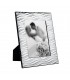 PORTAFOTO METALLO ARGENTATO LUCIDO 13X18 MADE IN ITALY RETRO E PIEDINO IN LEGNO SCATOLA E GARANZIA KST34-2