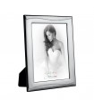 PORTAFOTO METALLO ARGENTATO LUCIDO 13X18 MADE IN ITALY RETRO E PIEDINO IN LEGNO SCATOLA E GARANZIA KST45-2