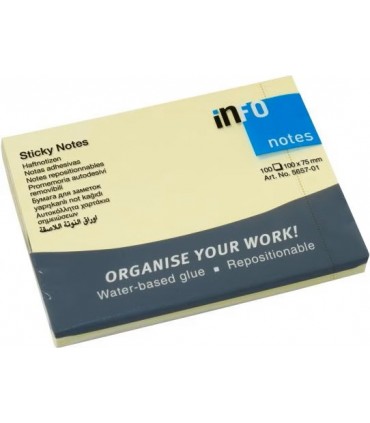 Memo Stick colore giallo 75mm x 100mm conf. 12 pz.