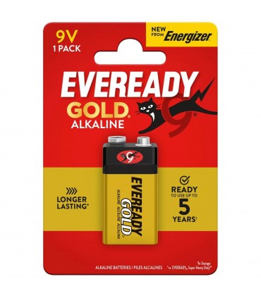 PILA 9V ENERGIZER EVEREADY GOLD ALKALINE CONF.DA 12 PZ