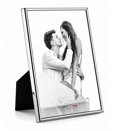 PORTAFOTO SILVER 13X18 ALLUMINIO LUCIDO MADE IN ITALY CON  RIVESTIMENTO IN VELLUTINO SCATOLA E GARANZIA KST31-2