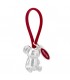 PORTACHIAVI BAGUTTA KOALA ARGENTATO E GANCIO IN SILICONE ROSSO CONFEZIONATO IN SCATOLA E BUSTA DA REGALO 2207-04RO