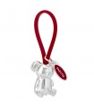PORTACHIAVI BAGUTTA KOALA ARGENTATO E GANCIO IN SILICONE ROSSO CONFEZIONATO IN SCATOLA E BUSTA DA REGALO 2207-04RO