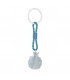 PORTACHIAVI BAGUTTA COCCINELLA AZZURRA CON CORDONE CONFEZIONATO IN SCATOLA E BUSTA DA REGALO 2209-01AZ