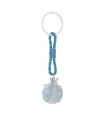 PORTACHIAVI BAGUTTA COCCINELLA AZZURRA CON CORDONE CONFEZIONATO IN SCATOLA E BUSTA DA REGALO 2209-01AZ
