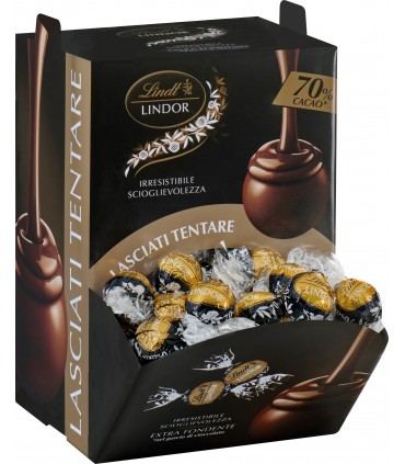 BOULES LINDOR LINDT FONDENTE 70% 12g EXPO A BOCCA DI LUPO 96 PZ. (IN PRENOTAZIONE C/O PRIMI DI OTTOBRE)
