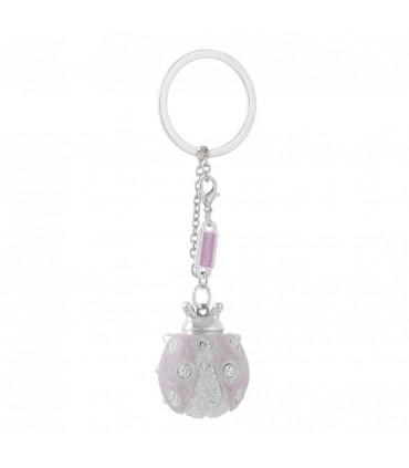 PORTACHIAVI BAGUTTA COCCINELLA ROSA CON CATENELLA CONFEZIONATO IN SCATOLA E BUSTA DA REGALO 2209-02RS