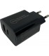 Caricatore da Muro con due prese USB e USB-C di ultima generazione colore NERO