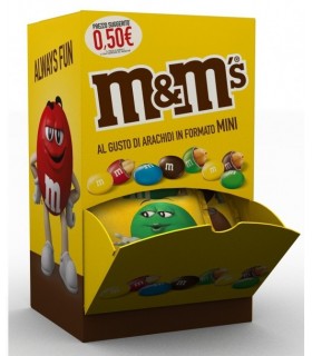 M&M'S ARACHIDI BUSTINA 20g IN EXPO A BOCCA DI LUPO DA 60 PZ.( IN PRENOTAZIONE C/O I PRIMI DI SETTEMBRE)