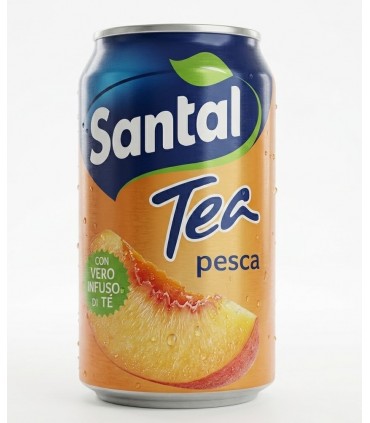 SANTAL TEA ALLA PESCA CON VERO INFUSO DI TE LATTINA 330ML CONF.CONF. DA 12PZ