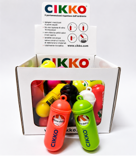 Posacenere CIKKO da Tasca in PLASTICA RECICLATA IGNIFUGO conf. 24 pz. COLORI ASSORTITI