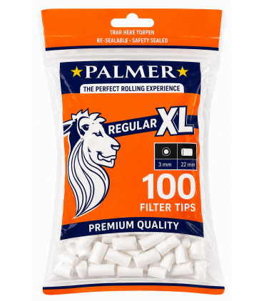 Filtri PALMER regular XL 8MM L.22MM CONF. 20 BUSTINE DA 100 FILTRI