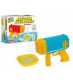 TEO'S - PISTOLA SPARABOLLE DI SAPONE 36 FORI 50ML 2 COLORI