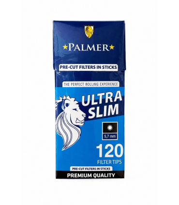 COMBI PACK  Filtri PALMER ultra slim 5,7 MM DA 120 FILTRI +60 CARTINE CORTE NERE CONF. 20 pz