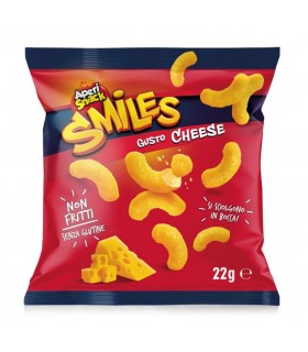 APERISNACK SMILES gusto CHEESE NON FRITTI SENZA GLUTINE  BUSTINA 22GR CONF. 36 PZ.