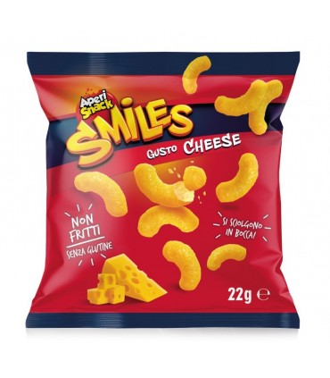 APERISNACK SMILES gusto CHEESE NON FRITTI SENZA GLUTINE  BUSTINA 22GR CONF. 36 PZ.