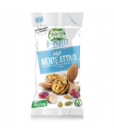 FRUTTA SECCA B-FRUIT MONOPORZIONE BUSTINA 25GR EXPO DA 80 PZ. ASSORTITI( MIX SPORT-NOCCIOLE-MANDORLE-PISTACCHI)