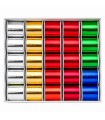 Rocchetti lucidi 10mt H 1cm conf. 25 pz. colori assortiti