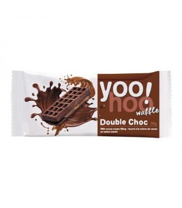 YOOHOO WAFFLE CON DOPPIO CIOCCOLATO CON CREMA AL CACAO  CONF. DA 12 PZ.