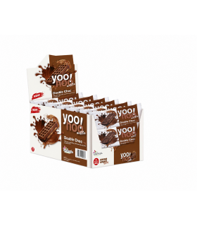 YOOHOO WAFFLE CON DOPPIO CIOCCOLATO CON CREMA AL CACAO  CONF. DA 12 PZ.