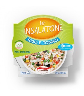 INSALATONE RISO E TONNO DISPENSA ZANIBONI 220g. FORCHETTA INCLUSA SCADENZA 3 AGOSTO 2026