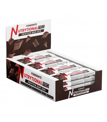 BARRETTA PROTEICA NUTRYTIONAL PRO fondente 30% PROTEINE senza grassi idrogenati 40G CONF. 24 PZ.