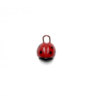 COCCINELLA FORTUNELLO CM. 2 IN TERRACOTTA MODELLATO E DIPINTO INTERAMENTE A MANO